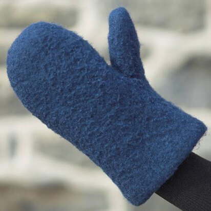 Felted Oven Mitten in Plymouth Galway Worsted - F439