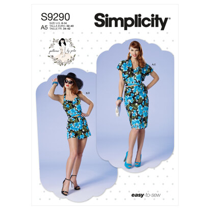 Simplicity Misses' & Misses' Petite Bolero, Bustier, Sarong & Shorts S9290 - Sewing Pattern