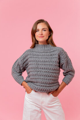Cinnamon Swirl Sweater - Free Jumper Crochet Pattern for Women in Paintbox Yarns Wool Blend Worsted - Downloadable PDF