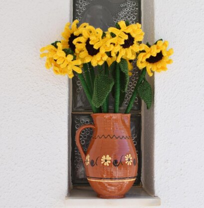 Vase of Sunflowers