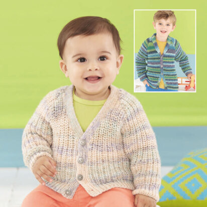 Shawl Collar and V Neck Cardigans in Sirdar Snuggly Rascal DK - 4772 - Downloadable PDF