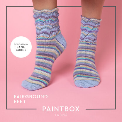 "Fairground Feet Socks" - Free Socks Knitting Pattern in Paintbox Yarns Socks