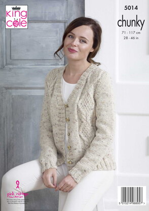 Cardigan in King Cole Chunky Tweed - 5014 - Downloadable PDF | LoveCrafts