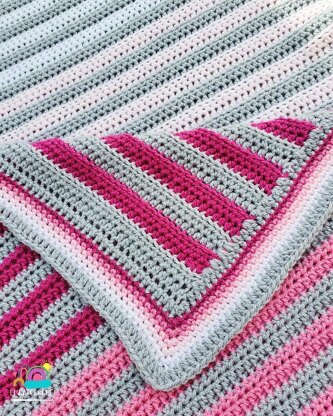 Ombre Stripes Baby Blanket