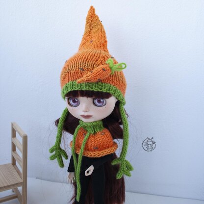 Carrot hat for Blythe