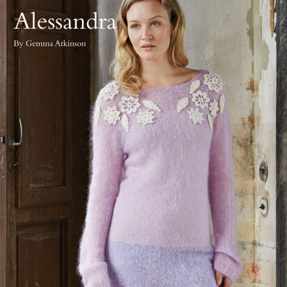 Alessandra Sweater in Rowan Kidsilk Haze & Fine Lace