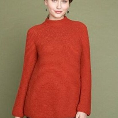 Garter Swing Pullover in Lion Brand Wool-Ease - 60629A