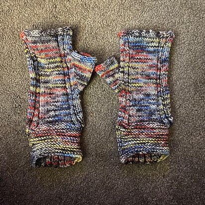 Ridged Fingerless Gloves