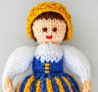 Finland National Costume Doll Knitting Pattern - Toy Knitting Pattern