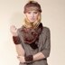 Cape, Cravat, Head Warmer & Wrist Warmer in Rico Fashion Elegance - 211 - Downloadable PDF