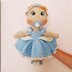 Princess Cinderella set for Lulu doll crochet pattern, Crochet doll outfits Cinderella pattern for Lulu doll, amigurumi doll clothes, baby doll dress crochet pattern, (English, Deutsch, Français)