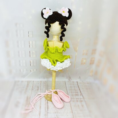 Crochet doll clothes, Ballerina outfit