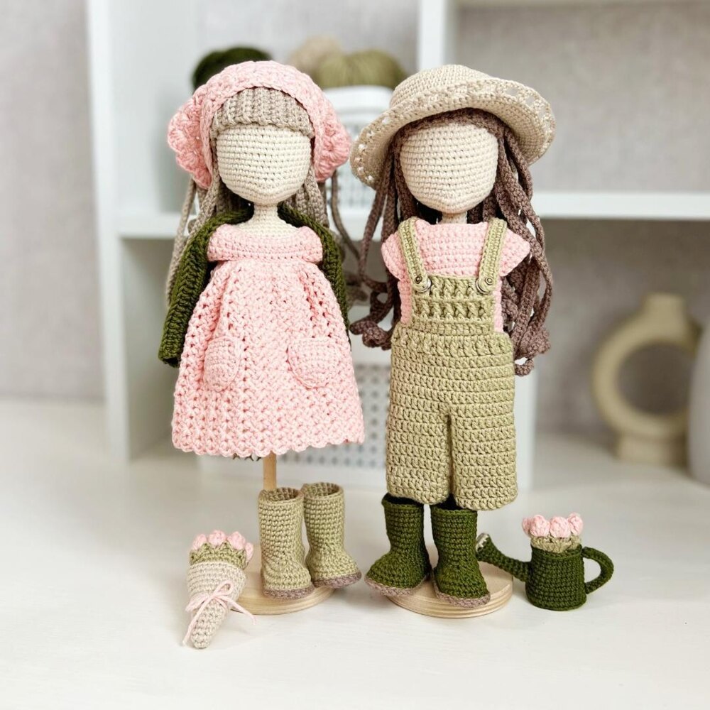 Doll clothes crochet doll outfit toy clothes Spring Garden outfit Crochet pattern by Oxana Tim LoveCrafts