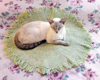 Knitting Pattern Round cotton rug