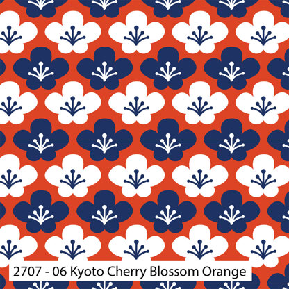 Craft Cotton Company Kyoto - Kyoto Cherry Blossom Orange