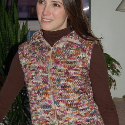 Vest with Collar to Knit