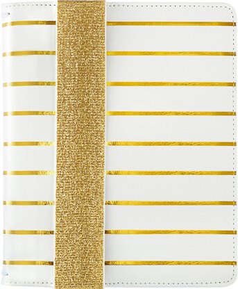 Webster's Pages Color Crush A5 Travel Notebook W/Journal - Gold Stripe