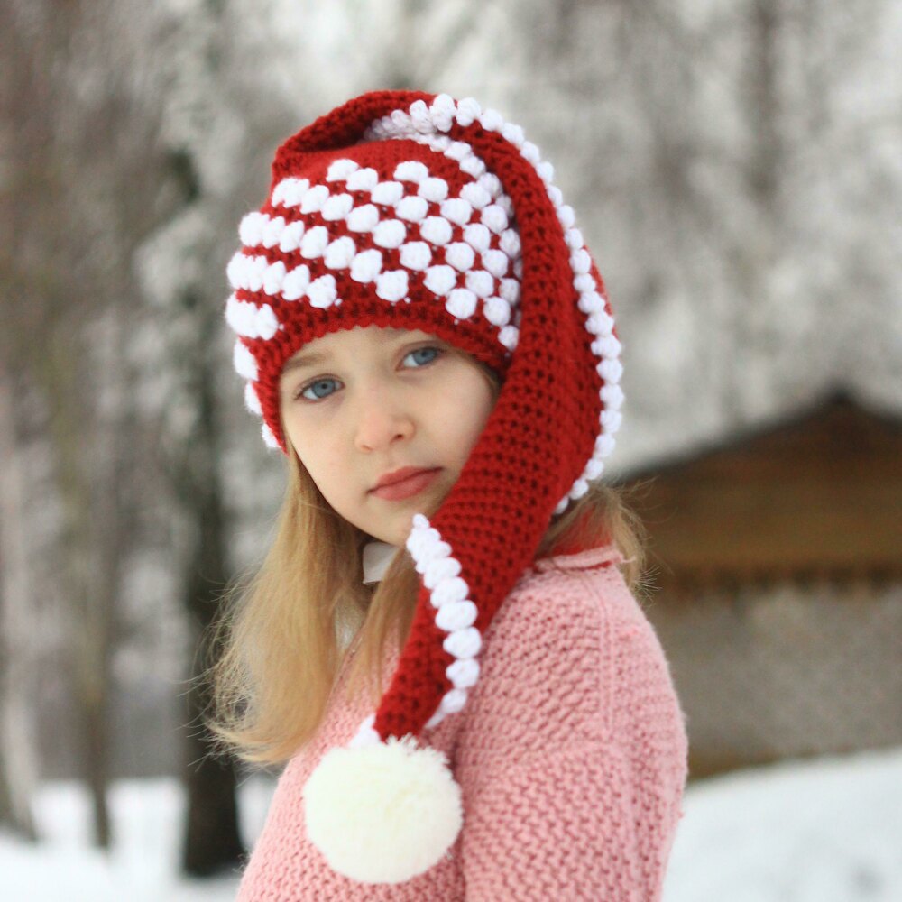 Baby santa hat crochet pattern hot sale