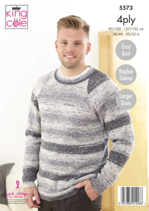 Sweaters Knitted in King Cole 4 Ply - 5573 - Downloadable PDF