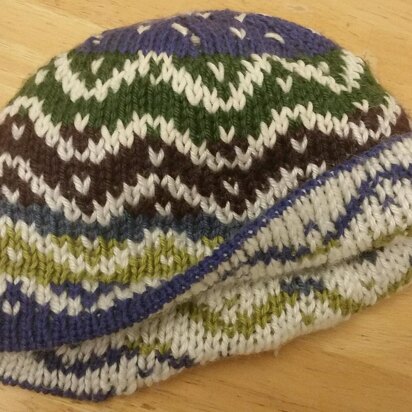 Reversible Dotted Waves Hat