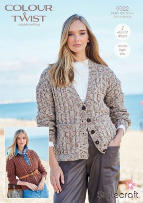 Cardigans in Stylecraft Colour Twist DK - 9922 - Downloadable PDF