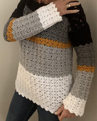 Slanted Squares Sweater