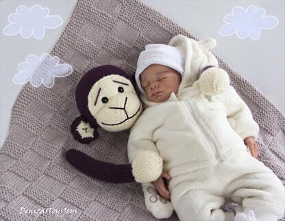 Monkey Toy Baby Blanket