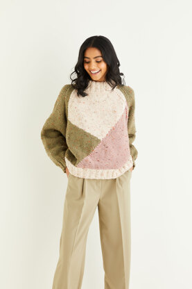 Sweater in Hayfield Bonus Chunky Tweed - 10345 - Downloadable PDF