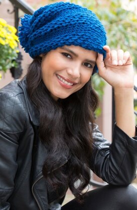 Winter Blast Hat in Red Heart With Love Solids - LW4062