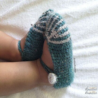 Ashvini Tunisian Crochet Slippers