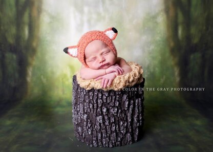 Woodland Fox or Bear Baby Bonnet