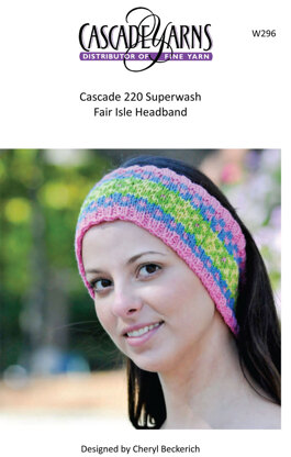 Fair Isle Headband in Cascade 220 Superwash - W296 - Free PDF