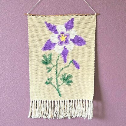 Columbine Flower Tapestry