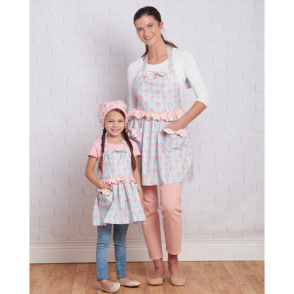 Simplicity Children's and Misses' Aprons and Accessories S9565 - Paper Pattern, Size A (S - L / S - L)