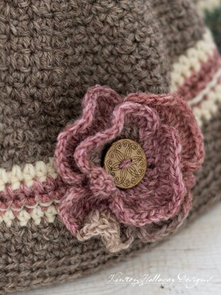 Easy Button Flower Beanie