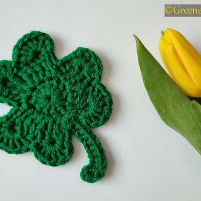 Crochet Shamrock Coaster or Brooch for St. Patrick's Day