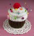 Meringue Cherry Cupcake Pincushion