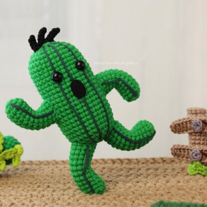 Cactuar Amigurumi Crochet Pattern – Final Fantasy-Inspired PDF (US Terms)