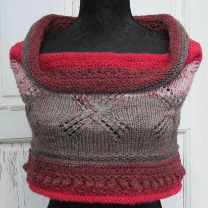 Above Rubies Cowl - knitting pattern