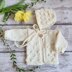 Baby Bobble Cardigan and Bonnet Set in Aran knit