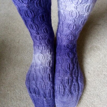 Deep purple socks - knitting pattern