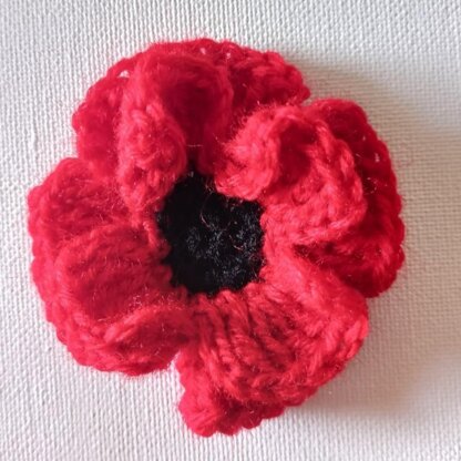 Double Poppy flower pin