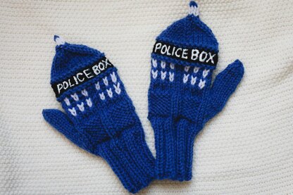 Police Box Mittens