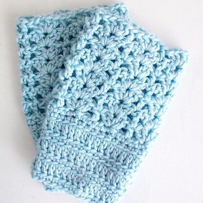Sea Glass Crochet Boot Cuffs