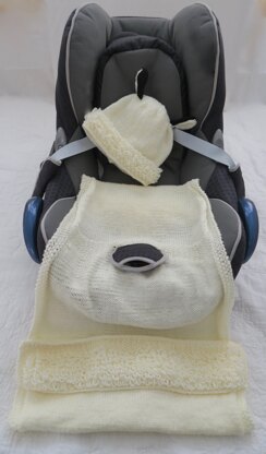 Little Lamb Baby Car Seat Blanket & Hat