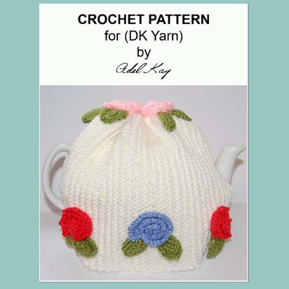 Almha Vintage Roses Style Tea Cosy Cozy Crochet Pattern by Adel Kay