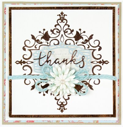 Spellbinders Amazing Papers Grace Glimmer Hot Foil Plate - Petite Looking Glass Frame
