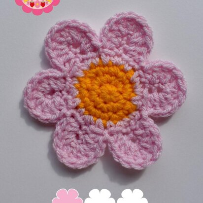 Crocheted flower motif