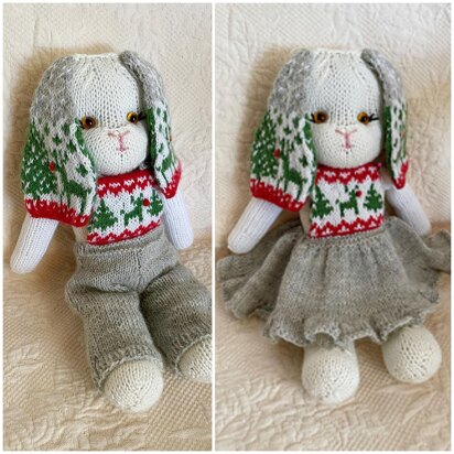 Rudy and Ruby Rabbit - knitting pattern