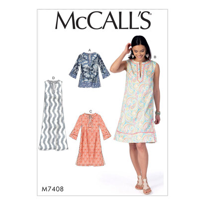 McCall's Misses' Tunic and Dresses M7408 - Sewing Pattern